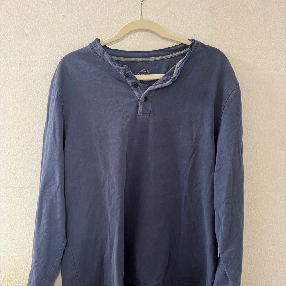 Men's Blue Henley Shirt